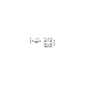 Sea-Dog Line Sea-Dog 201555 Round Side Two Pin Hinge, 3" (Carded) - 201555-1 - image 1