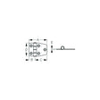 Sea-Dog 2035101 Dampening Short Side Door Hinge, #8 FH, Weight= .09/ .18 A= 2-1/8", B=11/16" C= 1-7/16", D= 1-1/2", E= 1/16" - image 1