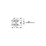 Sea-Dog 2035101 Dampening Short Side Door Hinge, #8 FH, Weight= .09/ .18 A= 2-1/8", B=11/16" C= 1-7/16", D= 1-1/2", E= 1/16" - image 1