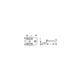 Sea-Dog 2035121 Dampening Offset Short Side Door Hinge #8 FH Weight .10/ .20 A=2-18", B=5/8", C=1-3/8", D=1-1/2", E= 1/16", F=3/8" - image 1