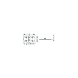 Sea-Dog 2037001 Dampening Round Side Door Hinge - Short, #8 FH, Weight = A=2-13/16" B= 1-7/16" C= 1-7/16" D=1-1/2" E= 1/16" - image 1