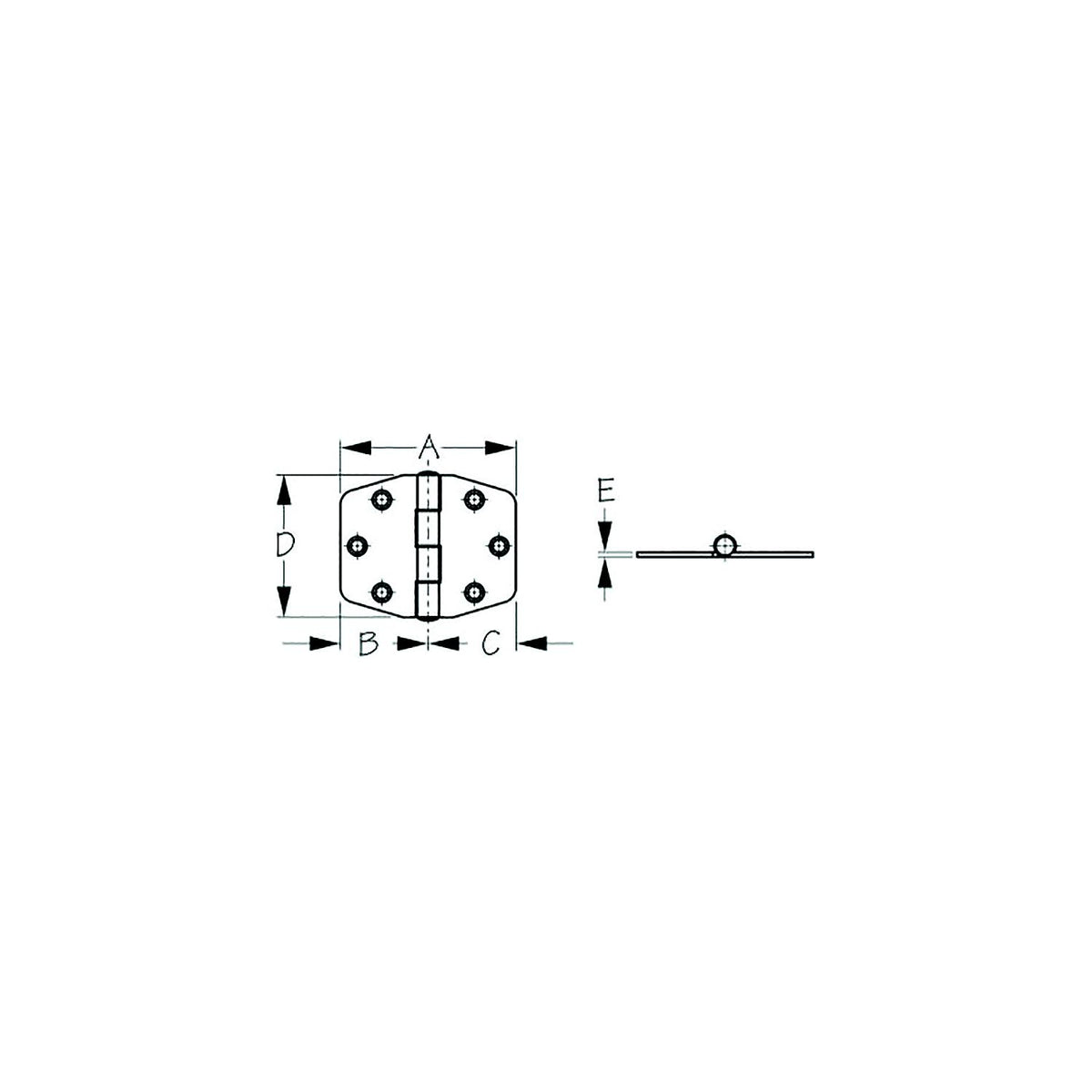 Sea-Dog 2038011 Dampening Heavy-Duty Hinge - image 1