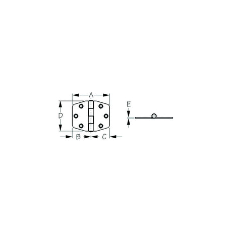 Sea-Dog 2038011 Dampening Heavy-Duty Hinge - image 1