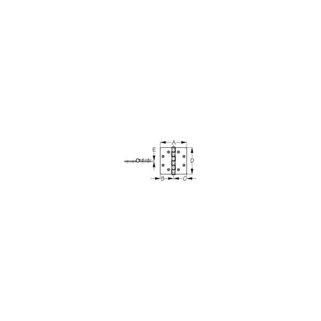 Sea-Dog Line Sea-Dog 205225 Heavy Duty Butt Hinge, 4-1/2" x 4" - 205225