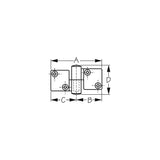 Sea-Dog Take-Apart Hinge - Large - Investment Cast 316 Stainless Steel [205270-1] - official Sea-Dog Line product image 3