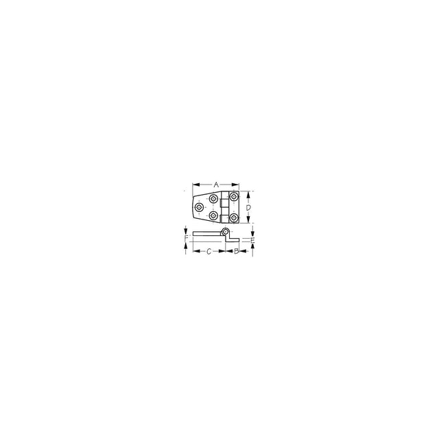Sea-Dog Line SeaDog 2053501 Offset Door Hinge, 316 Stainless, 2-1/8" x 1-1/2" - image 1