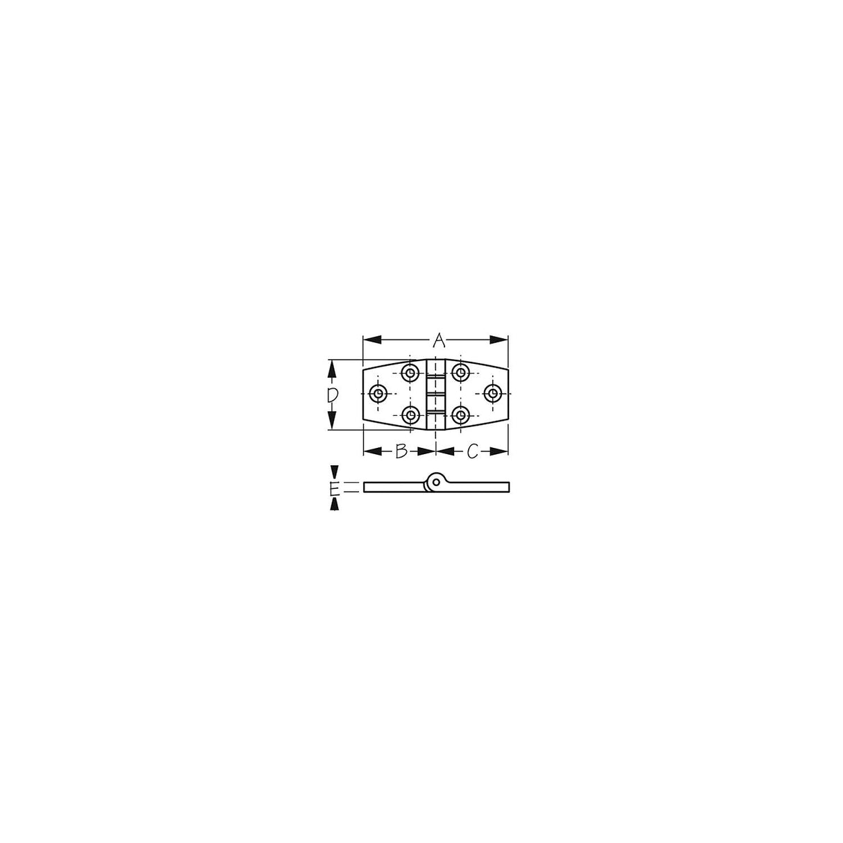 Sea-Dog Line Chrome Plated Zinc Door Hinge - 206530-1 - image 1