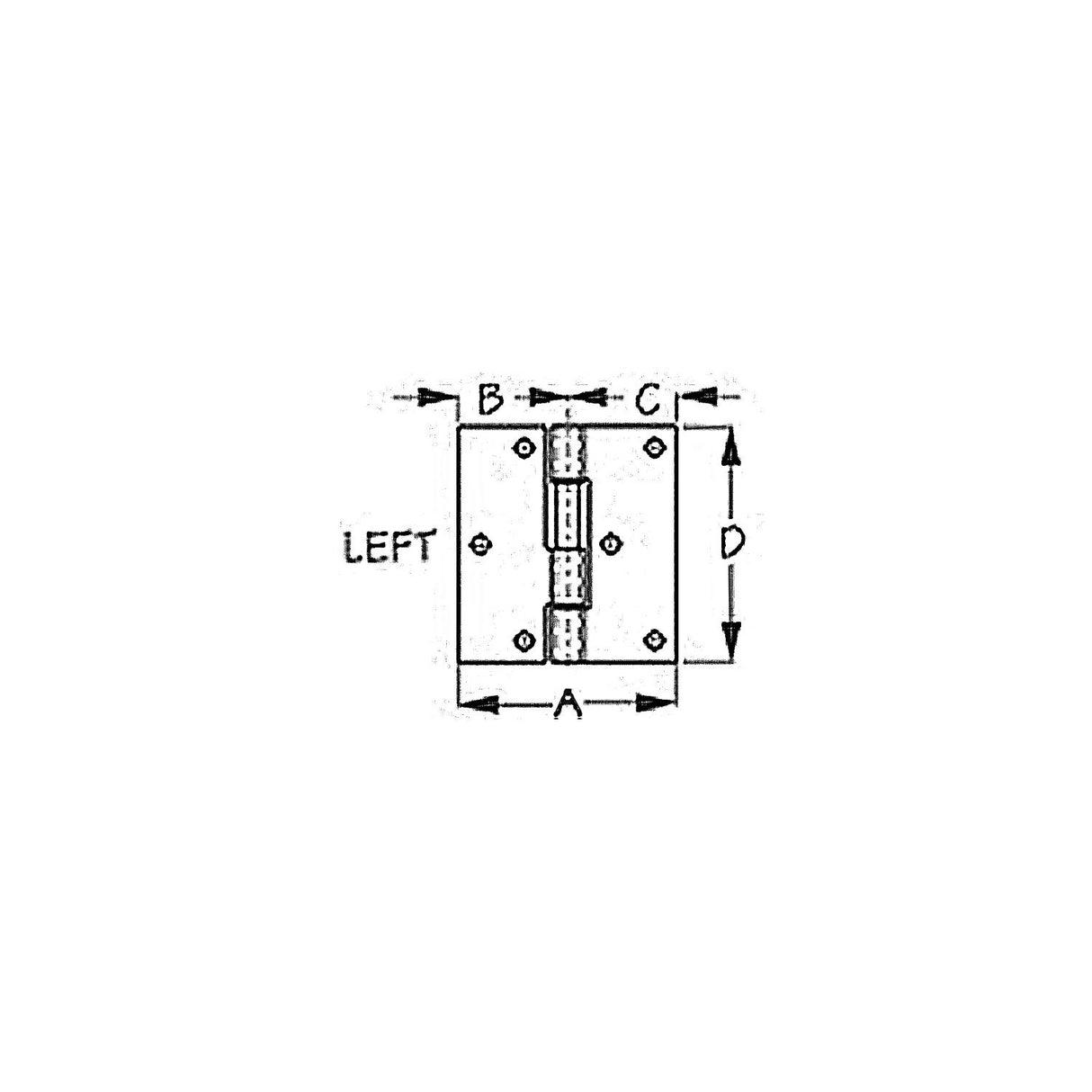Sea-Dog Line Seadog 207730-1 Lift Gate Butt Hinge, Left - image 2