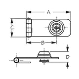 Sea-Dog Line Sea-Dog 2211501 Stainless Locking Hasp, 3-1/8" - 221150-1 - official Sea-Dog Line product image 3