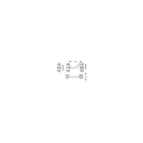 Sea-Dog Line Door Hook SS 3-1/4" w/Staples - 221207-1