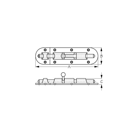Sea-Dog Line SeaDog 2212551 Heavy Duty Barrel Bolt, Investment Cast 316 Stainless Steel - 221255-1