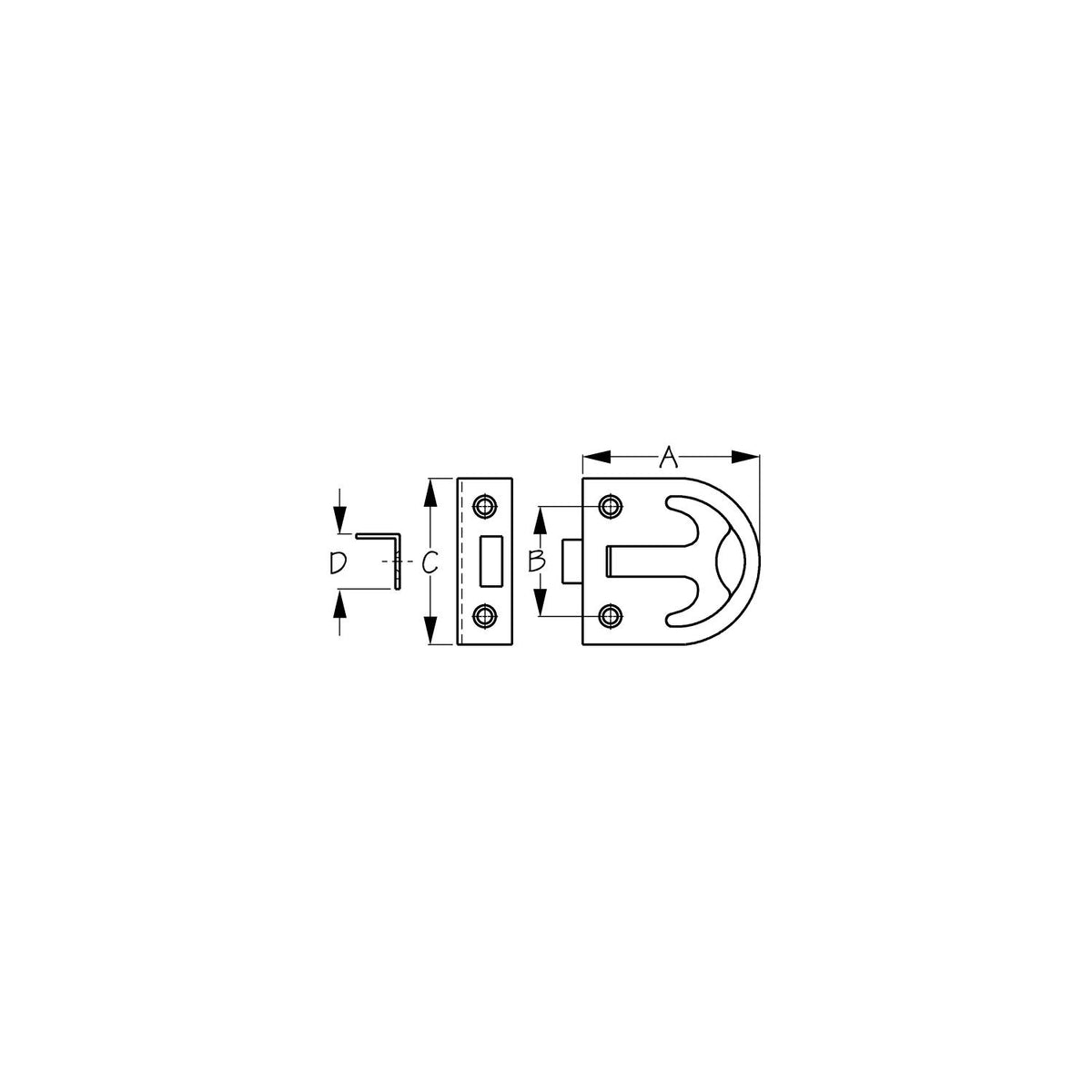 Sea-Dog T-Handle Latch [221920-1] - official Sea-Dog Line product image 3