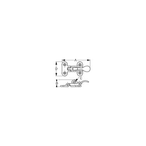 Sea-Dog Line Sea-Dog 2211001 Anti-Rattle Fastener, Stainless Steel, A: 3", B: 3/4" C:1/4", D: 1-1/2", #10 FH - image 1