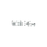 Sea-Dog Line Sea-Dog 2221201 Safety Hasp, , A:3", B:2-5/16", C:1", D: 3/4", E: 3/8", #6 FH, Chrome - 222120-1 - official Sea-Dog Line product image 2