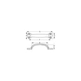 Sea-Dog Line SeaDog 222348 Deluxe 6" Lift Handle, Chrome/Brass - 222348-1 - official Sea-Dog Line product image 2