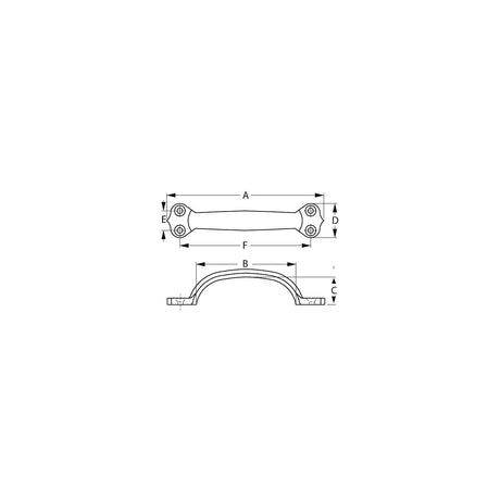 Sea-Dog Line SeaDog 222348 Deluxe 6" Lift Handle, Chrome/Brass - 222348-1