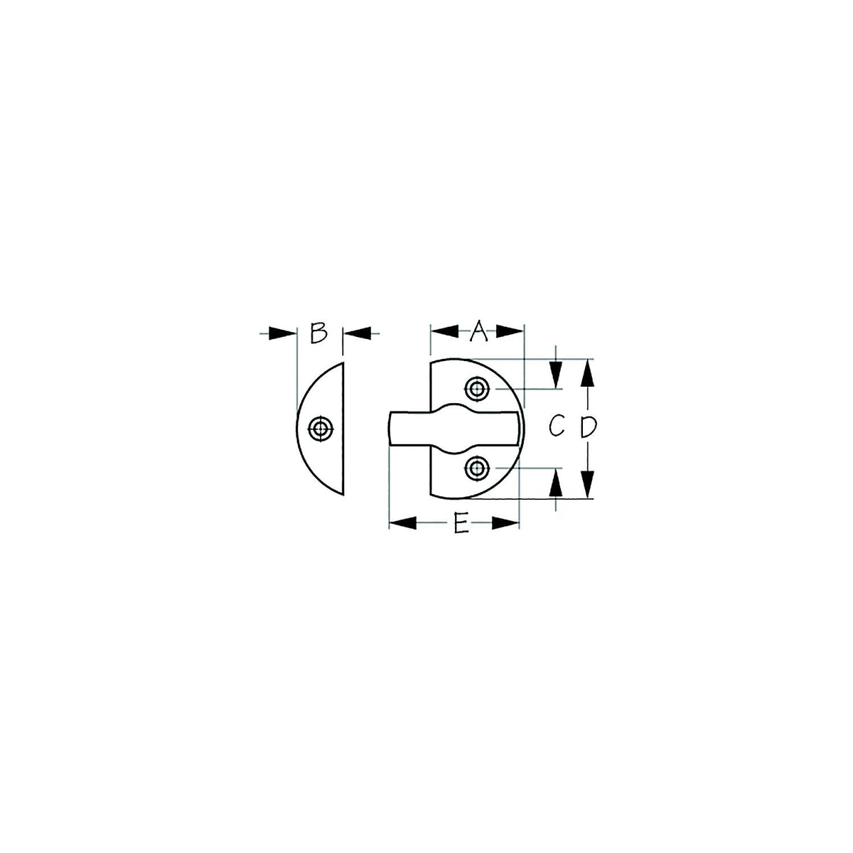 Sea-Dog Door Button - Chrome Plated Brass [222360-1] - official Sea-Dog Line product image 3