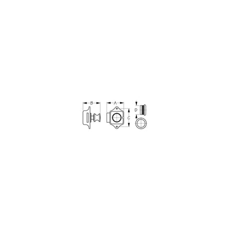 Sea-Dog Line Sea-Dog 2243001 Push Button Rim Latch, Chrome Brass - 224300-1 - official Sea-Dog Line product image 3