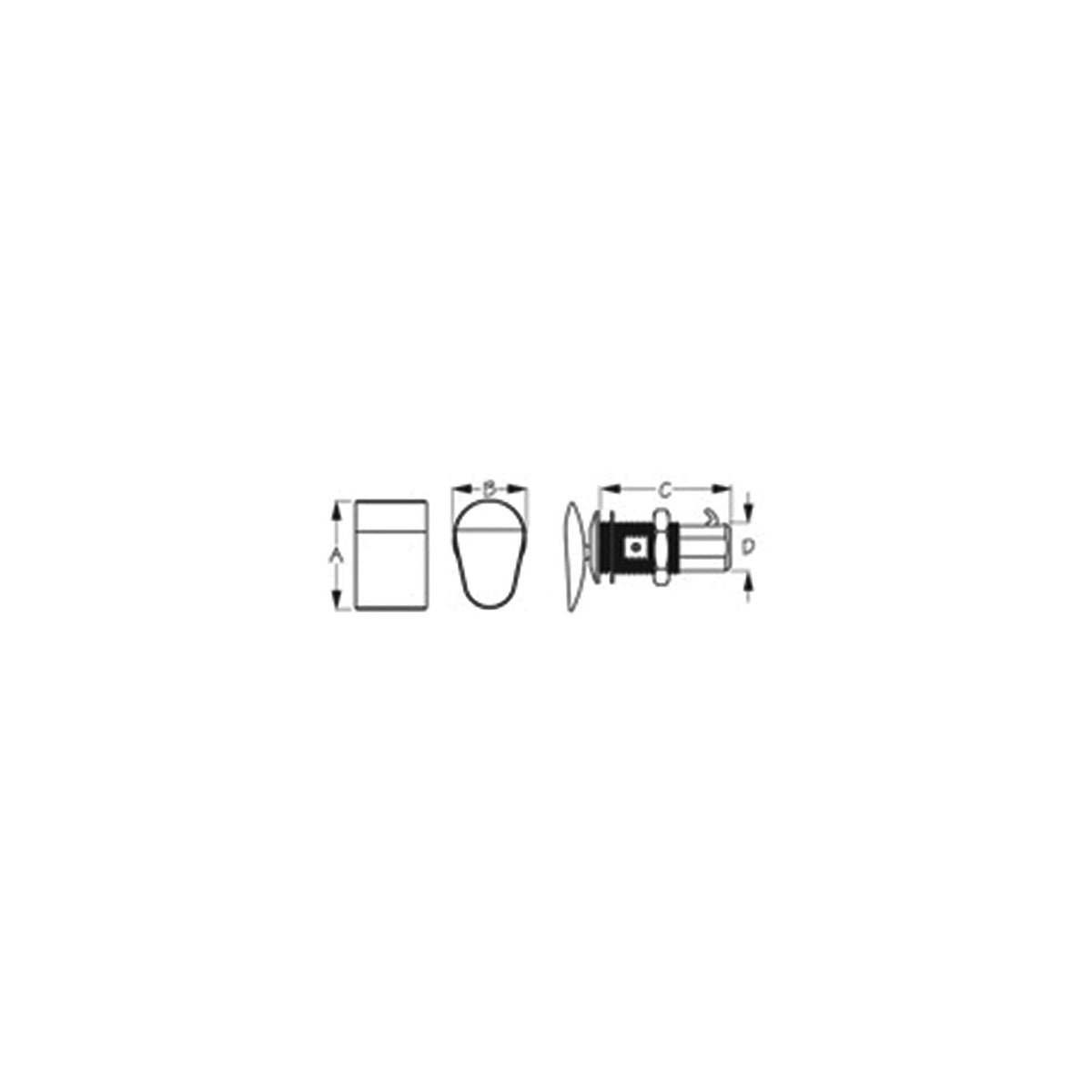 Sea-Dog Line Seadog 225420-1 Push Button Cabinet Latch, Rectangular - 2254201 - official Sea-Dog Line product image 3