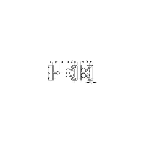 Sea-Dog Twin Roller Door Catch - White [227141-1] - official Sea-Dog Line product image 3