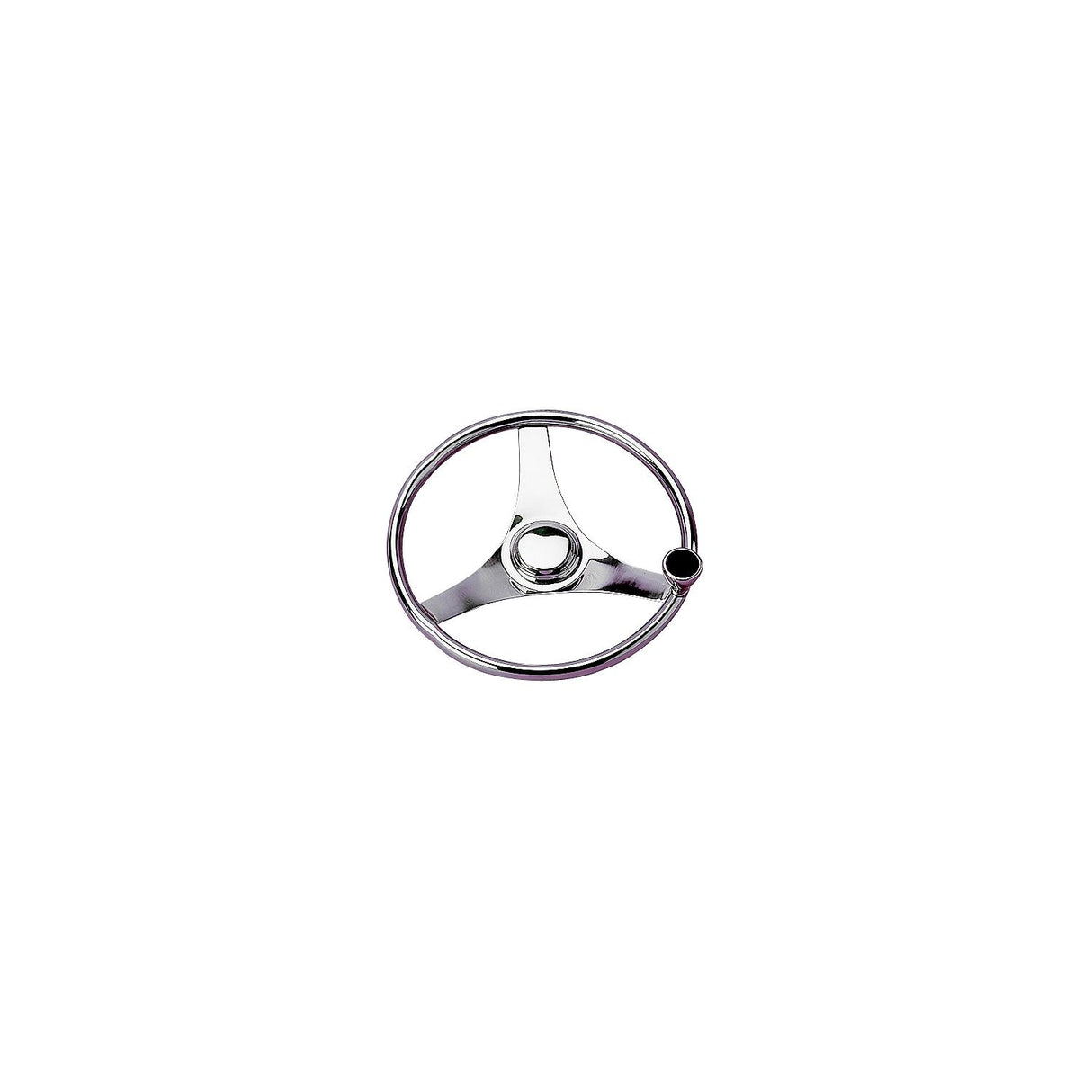 Sea-Dog Line Sea-Dog 230323 3-Spoke Stainless Steering Wheel With Integral Knob, 13-1/2" - 230323