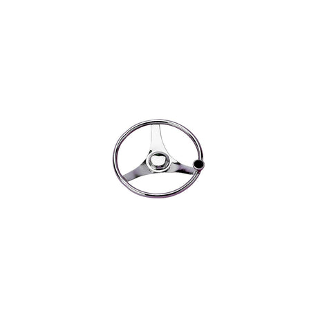 Sea-Dog Line Sea-Dog 230323 3-Spoke Stainless Steering Wheel With Integral Knob, 13-1/2" - 230323