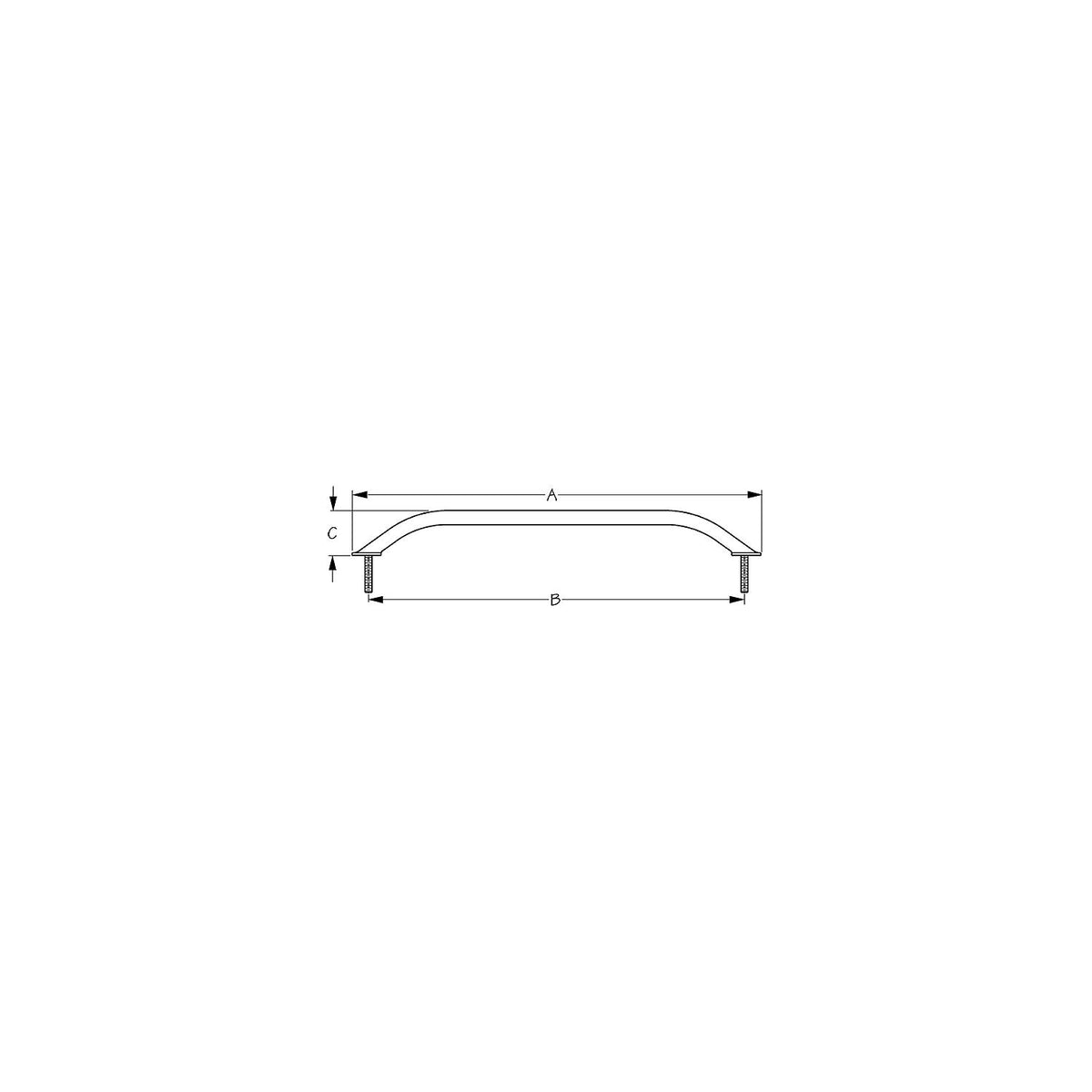Sea Dog Stainless Steel Stud Mount Flanged Hand Rail w/Mounting Flange - 12" [254212-1] - official Sea-Dog Line product image 3