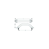 Sea-Dog Line SeaDog LED 12V Stud Mount Hand Rail | (6) Blue LED's | Formed 304 Stainless | 5/16" Fastener - 254509-1 - official Sea-Dog Line product image 2