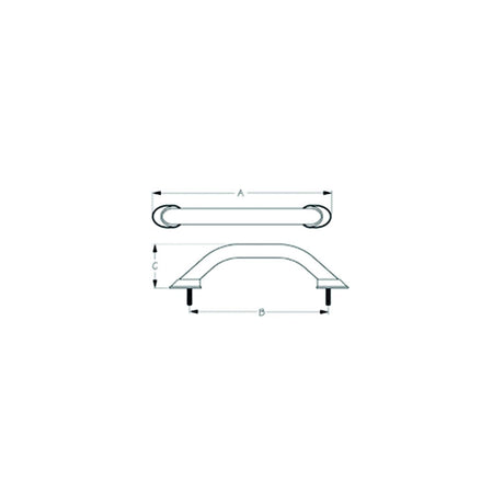 Sea-Dog Line SeaDog LED 12V Stud Mount Hand Rail - (6) Blue LED's - Formed 304 Stainless - 5/16" Fastener - 254509-1
