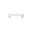 Sea-Dog 2546131 Stud Mount Handrail, Tube: 3/4", A:12" ,B:10-3/4 ", C:2", D:1-1/4" Fastener: 5/16"-18 Nut, Black Matte - image 1