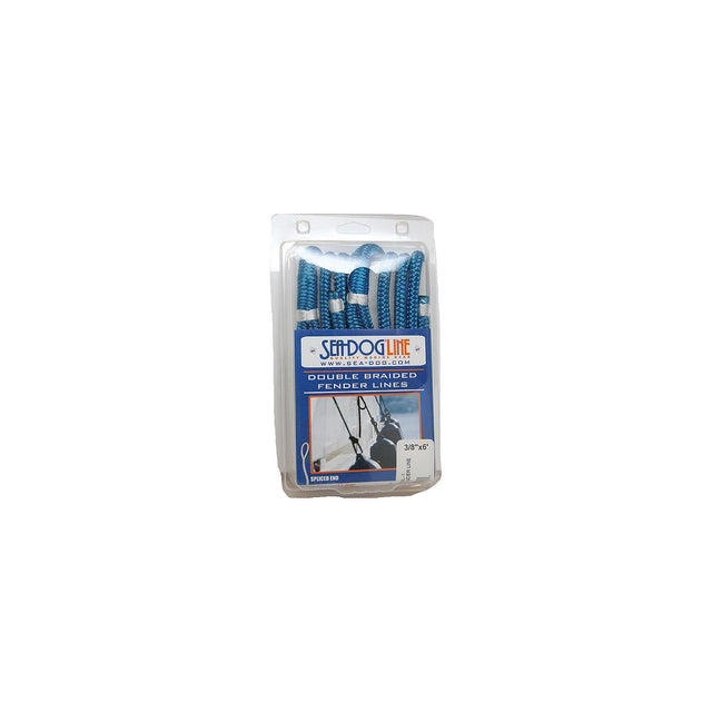 Sea-Dog Line Sea Dog 302106006BK1 Premium Double Braided Nylon Fender Line, 1/4" × 6', Black pr. - image 1