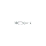 Sea-Dog Line Sea-Dog 318001 Folding Grapnel Anchor 1.5 lbs., A:1/4" , B:7", C:2-1/4", Boat Length:5'-10', Line/Length: 1/4"/35' , Chain/Length: 3/16"/7'-10" - 318001 - official Sea-Dog Line product image 3