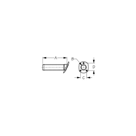 Sea-Dog Line SeaDog 325235 Flush Mount Rod Holder & Cap, Investment Cast 316 Stainless - 325235-1
