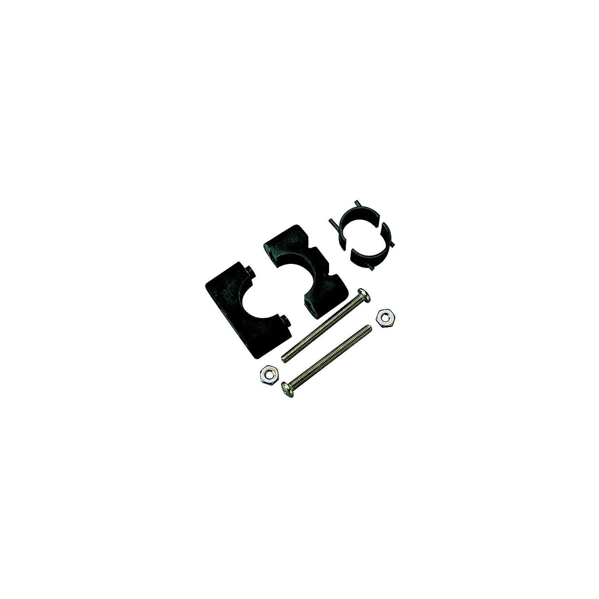 Sea-Dog Line Sea-Dog 3271901 Rail Mount Bracket - Round, For 7/8" - 1" Rail, Black, 2/pk - image 1