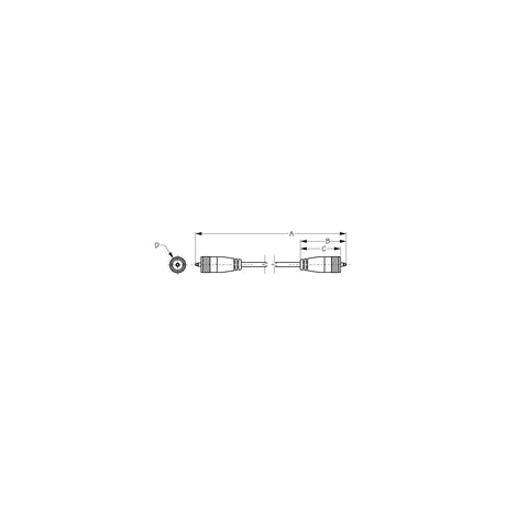 Sea-Dog Line Sea-Dog 3298061 20' Coaxial Cable Assembly, A:20", B:2", C:1-3/4", D: 11/16" - 329806-1