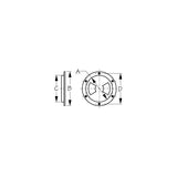 Sea-Dog Line Seadog 3361571 Smooth Finish Quarter-Turn Deck Plate, Black,, A: 5-1/2" , B:6-3/4", C:5-3/8", D:6-1/8" - 336157-1 - official Sea-Dog Line product image 2