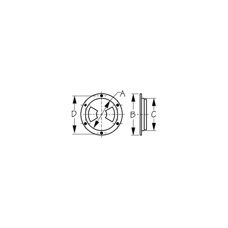 Sea-Dog Line Quarter-Turn Deck Plate w/Internal Collar - 336367-1