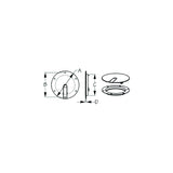 Sea-Dog 3364101 Low Profile Pop-Out Deck Plate, A: 6" , B:5-1/4", C=4-1/8", D: 3/16", White, #8 FH - image 2