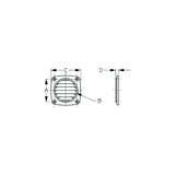 Sea-Dog Line Sea-Dog 3373161 Flush Hose Vent, 3" Hose, A: 2-13/16", B: 2-3/4", C:3-11/16", D:5/16" ,Hose/ Hole Size : Up to 3", White - 337316-1 - official Sea-Dog Line product image 3