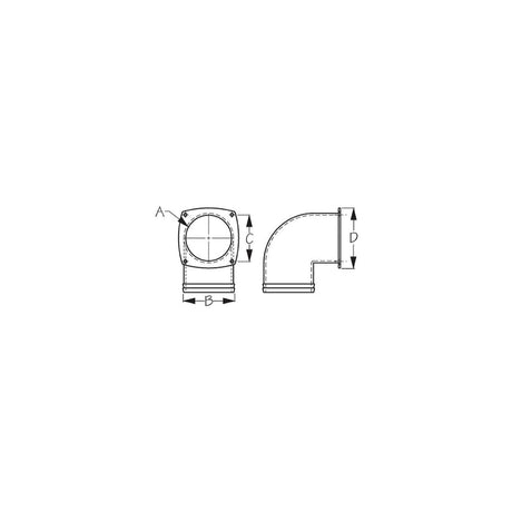Sea-Dog Line Hose Vent Elbow, 3" - 337350