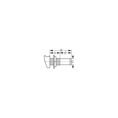 Sea-Dog Line Straight Gas Tank Vent, Chrome/Zinc - 352100-1