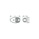 Sea-Dog Line Sea-Dog 4000701 LED Side Mount Lights, , A:3-7/8", B:2-1/4", C:1-7/8", 12V, Stainless - image 1