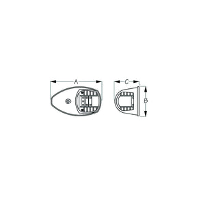 Sea-Dog Line Sea-Dog 4000701 LED Side Mount Lights, , A:3-7/8", B:2-1/4", C:1-7/8", 12V, Stainless - image 1