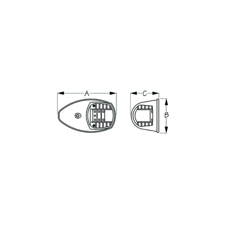 Sea-Dog Line Sea-Dog 4000701 LED Side Mount Lights, , A:3-7/8", B:2-1/4", C:1-7/8", 12V, Stainless - image 1