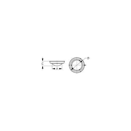 Sea-Dog Line SeaDog 4001901 Stainless Steel Dome Light, 12V with On/Off Switch, 5-1/2" Dia. - 400190-1