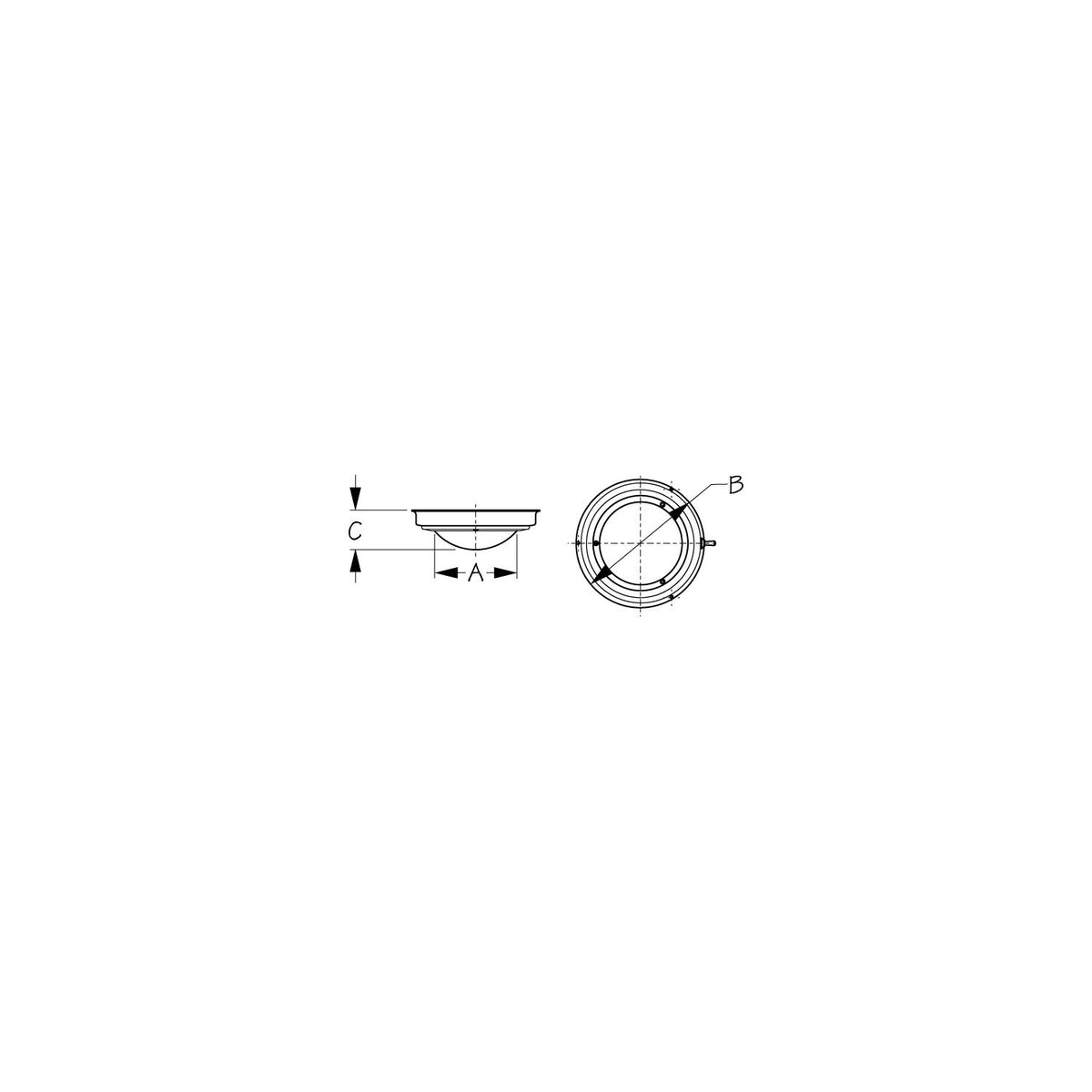 Sea-Dog Stainless Steel Dome Light - 5" Lens [400200-1] - official Sea-Dog Line product image 2