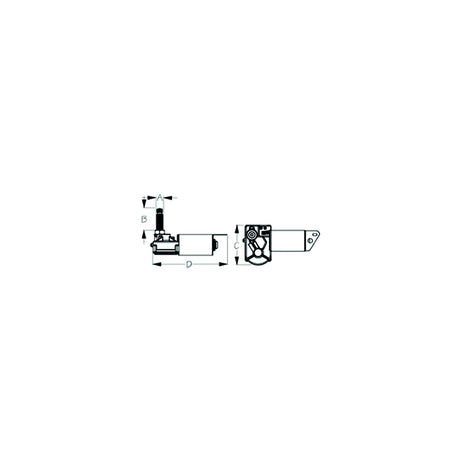 Sea-Dog Line SeaDog Stamped Powder Coated Steel & 304 Stainless 12V MRV Wiper Motor - Black Finish - 412118B-3