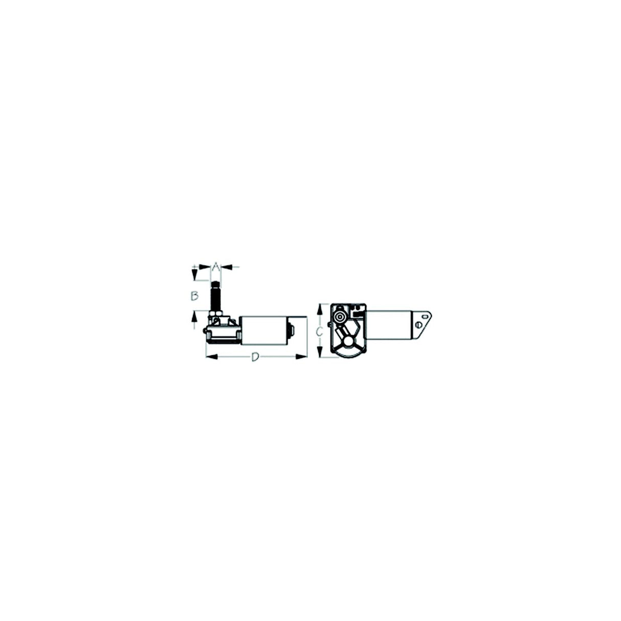Sea-Dog Line SeaDog Stamped Powder Coated Steel & 304 Stainless 12V MRV Wiper Motor | White Finish - 412121W-3