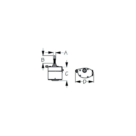 Sea-Dog Line SeaDog Stamped Powder Coated Steel & Stainless Standard 12V Wiper Motor | 2-1/2" Shaft | Black Finish - 412321B-3 - official Sea-Dog Line product image 2