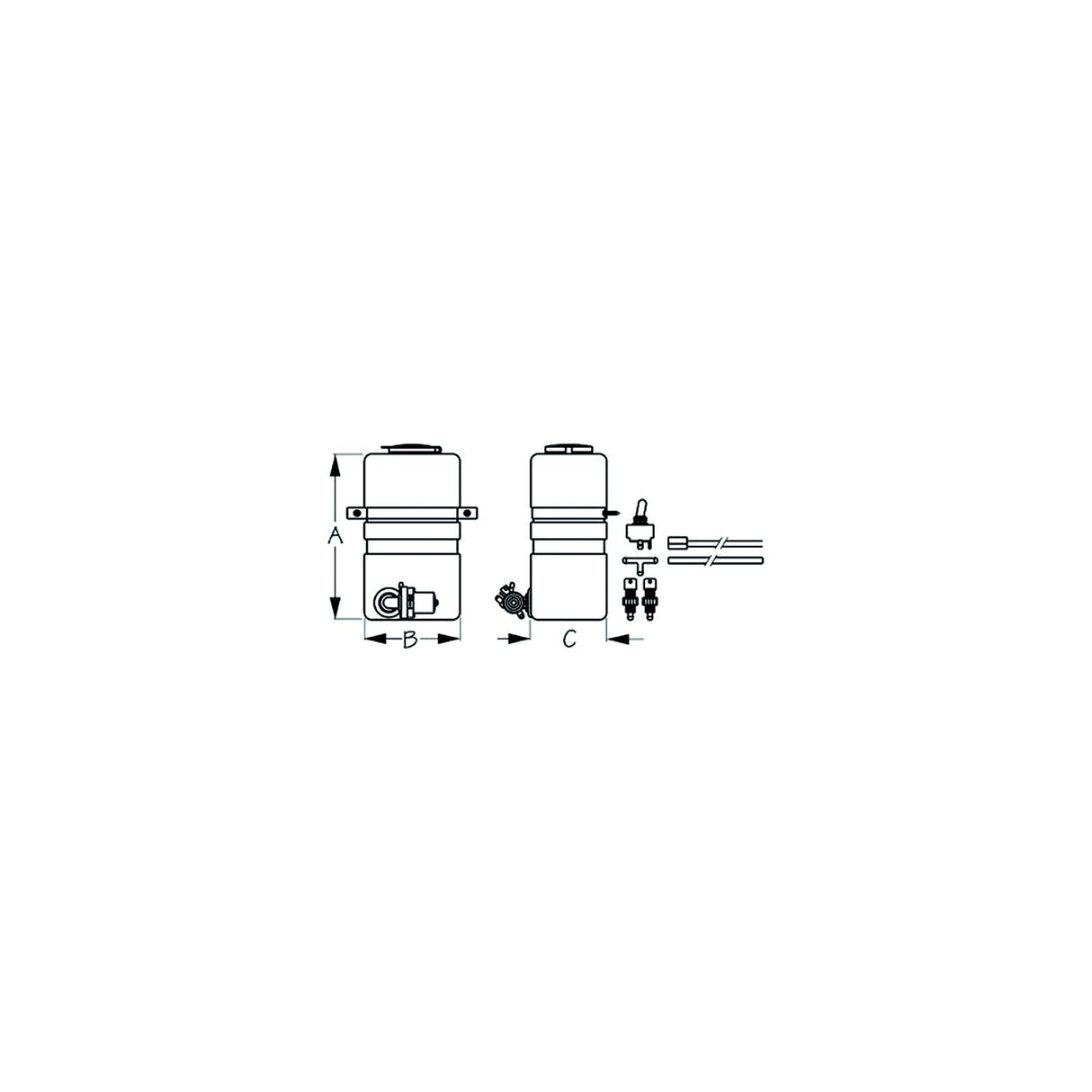 Sea-Dog Windshield Washer Kit Complete - Plastic [414900-3] - official Sea-Dog Line product image 2
